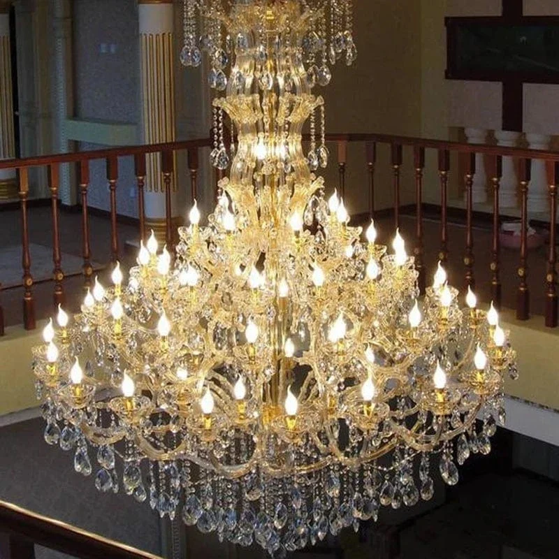 Lustre Pampilles pour Haut Plafond