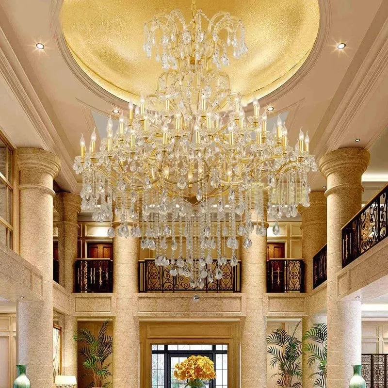 Lustre Pampilles pour Haut Plafond