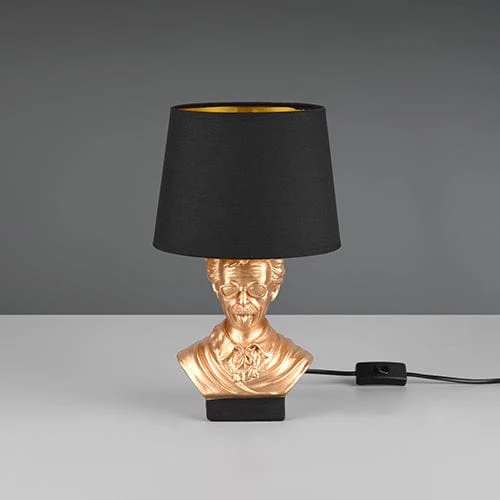 Lampe À Poser Noir Et Or