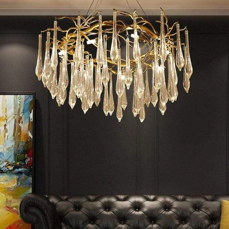 Lustre Grande Taille Design Verre