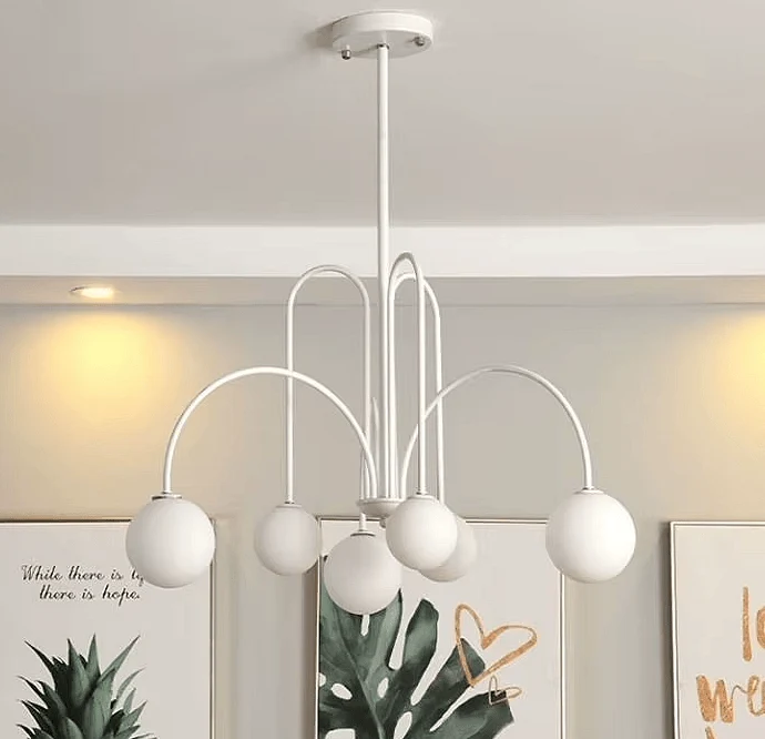 Luminaire Lustre Blanc pour Salon