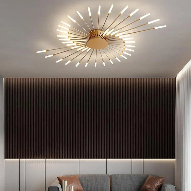 Lustre Moderne Doré