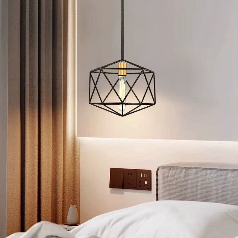 Lampe Suspension Noir Dore Chambre
