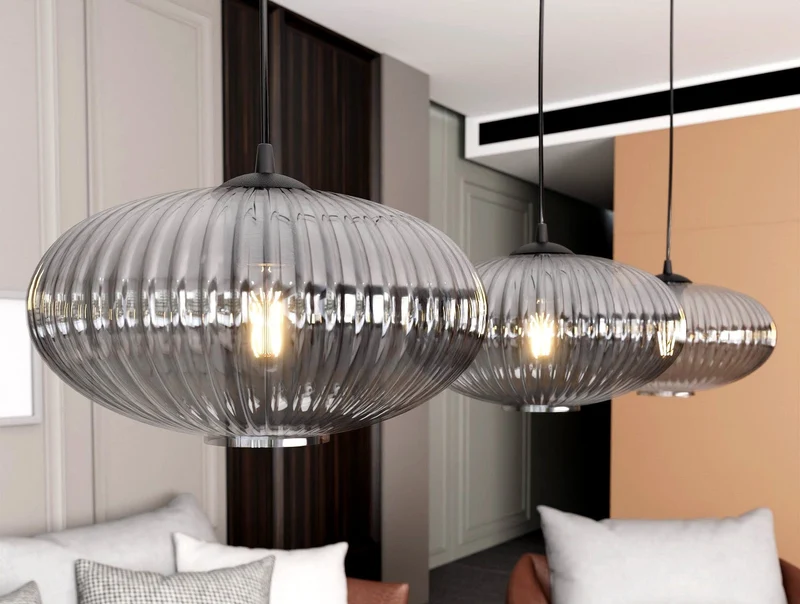 Suspension en verre noir Chambre