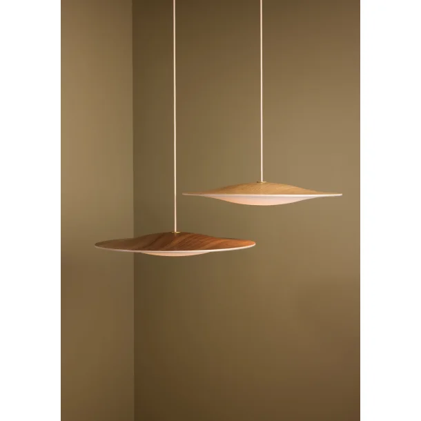 Sinus Wood 550P Valnød Opal Glas Pendel