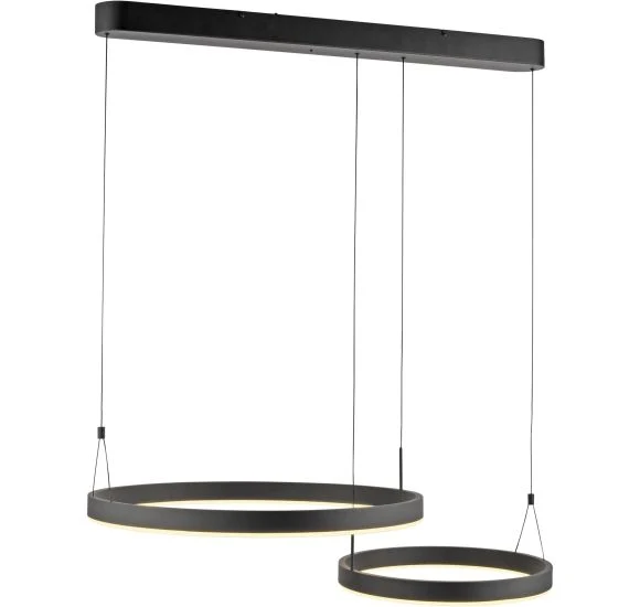 Esko Langbordspendel med 2 LED-Ringe - 90 cm, Dæmpbar & Farvetemperaturjusterbar