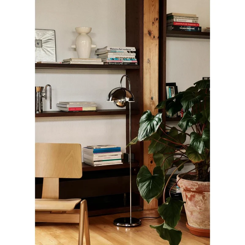FLOWERPOT VP12 - GULVLAMPE - CHROME