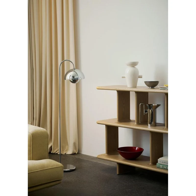 FLOWERPOT VP12 - GULVLAMPE - CHROME