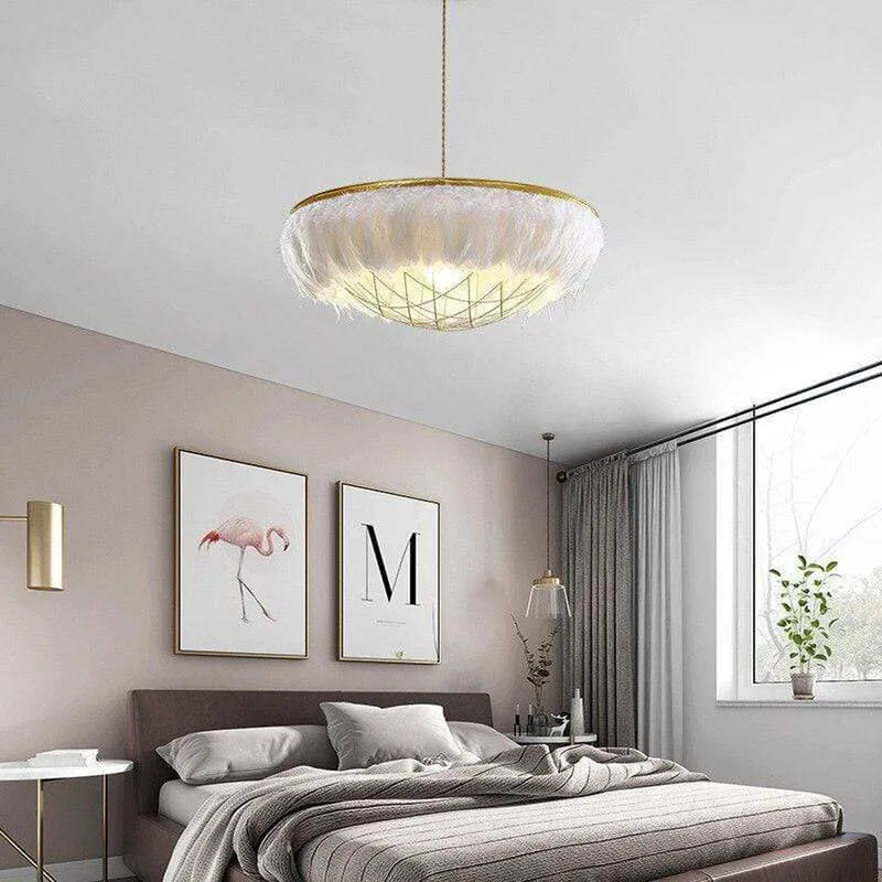 Lustre Plume Blanc