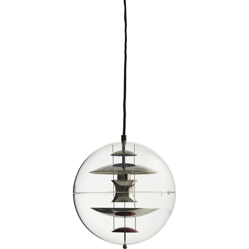 VP Globe Ø28 Pendel - Verner Panton (Akryl og Aluminium, 2,5 m Kabel)