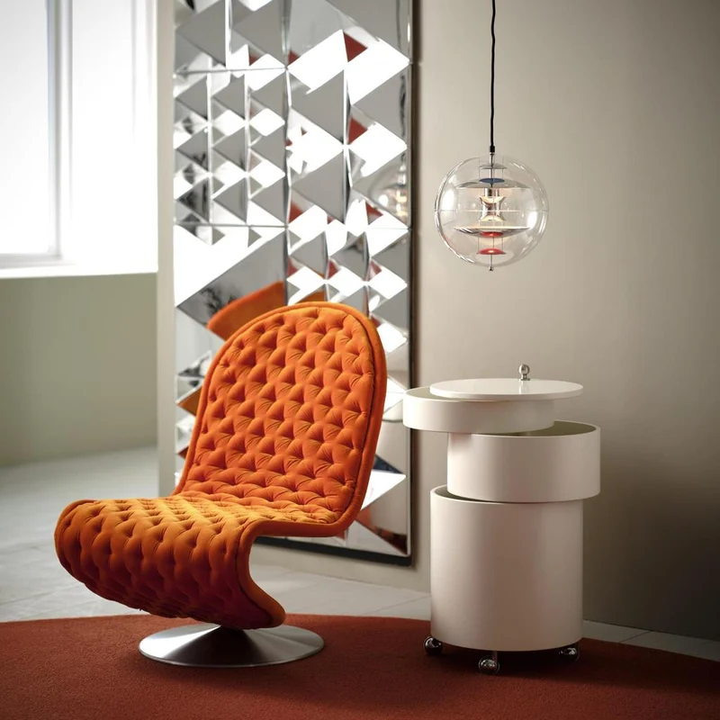 VP Globe Ø28 Pendel - Verner Panton (Akryl og Aluminium, 2,5 m Kabel)