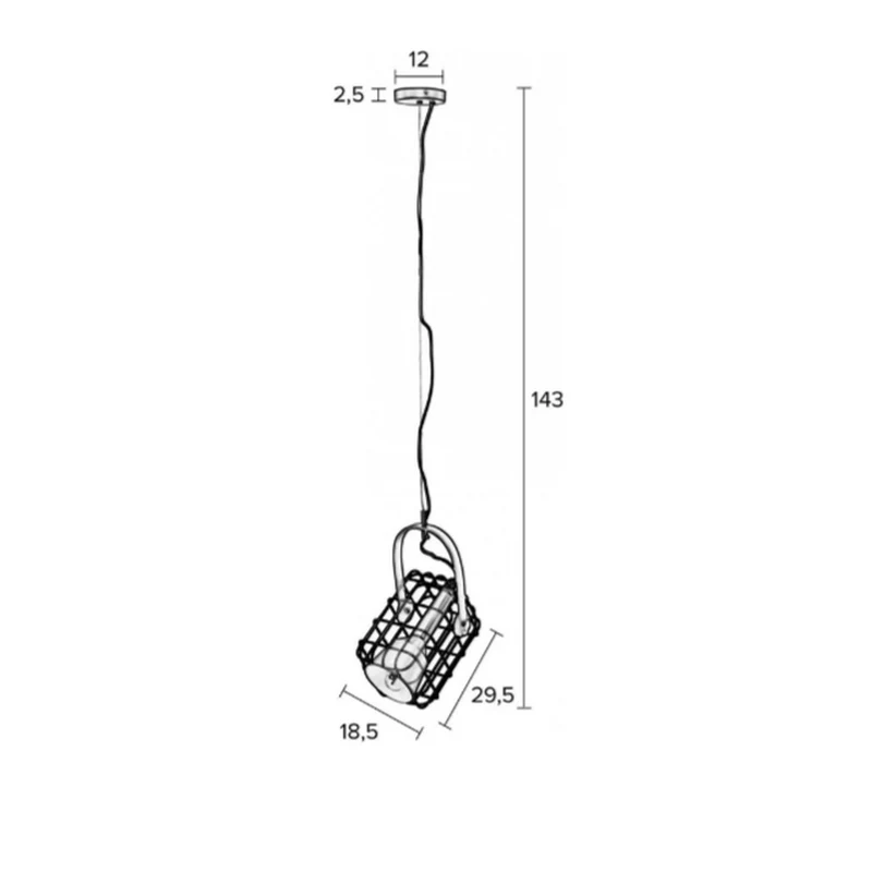 Suspension Luminaire Filaire Noire