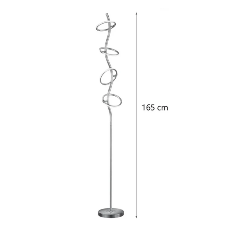 Lampadaire Chrome Blanc
