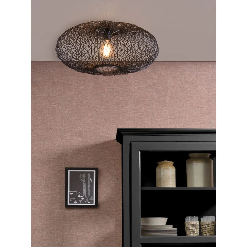 Plafonnier Bambou Noir