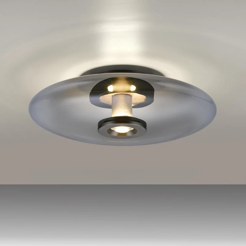 Pure Vitrum Loft-/Væglampe Ø45 - Paul Neuhaus (Røgfarvet Glas, LED)