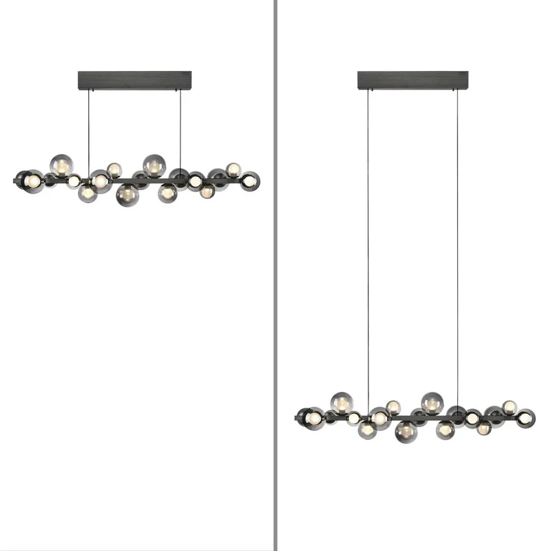 PURE E-POPUP LANGBORDSPENDEL 115 CM GLAS MØRKEGRÅ