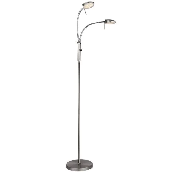 VEGAS GULVLAMPE 2 ARM B. STÅL