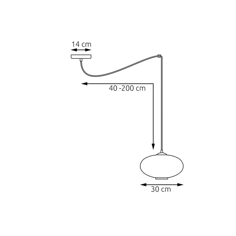 Lampe suspendue en verre noir Salon