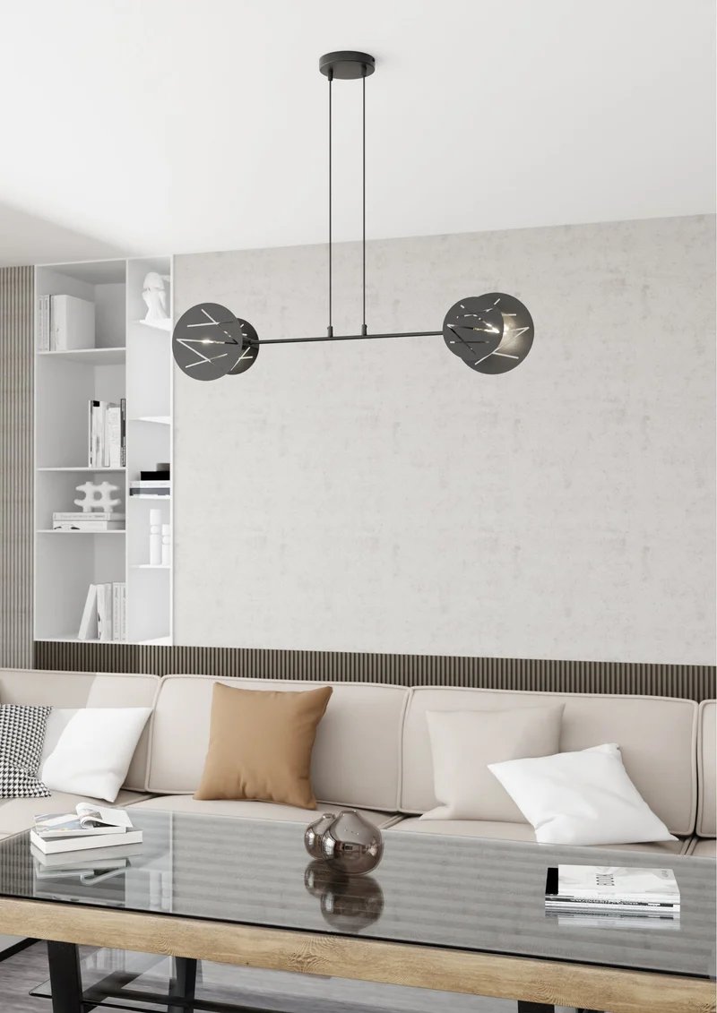 Lustre en Suspension design pour Salon noir