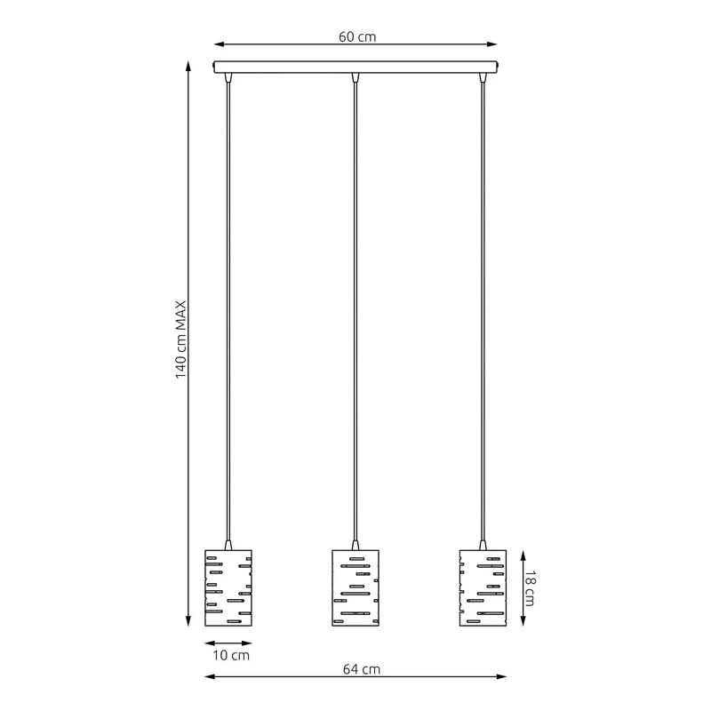 Plafonnier suspensions noires Salon