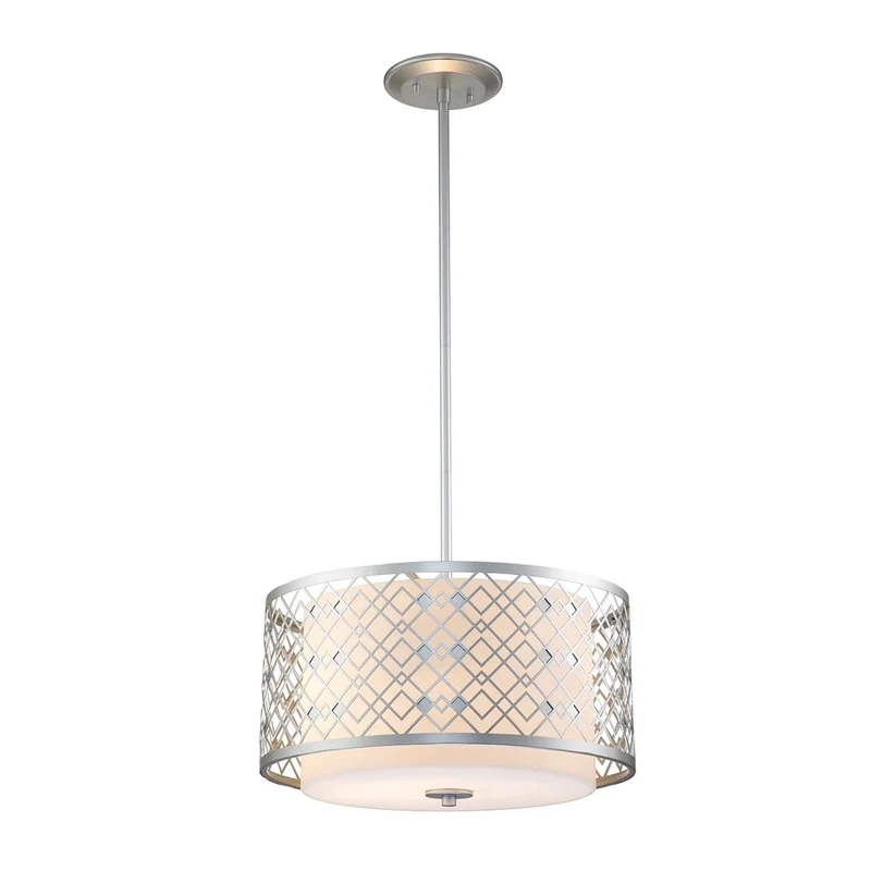 Luminaire suspension métal Salon gris