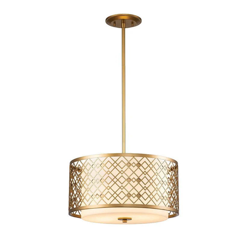 Luminaire suspension doré Salon