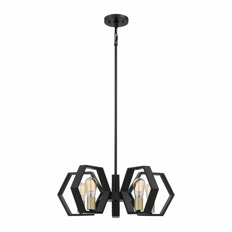 Lustre Suspension Noir Moderne Salon