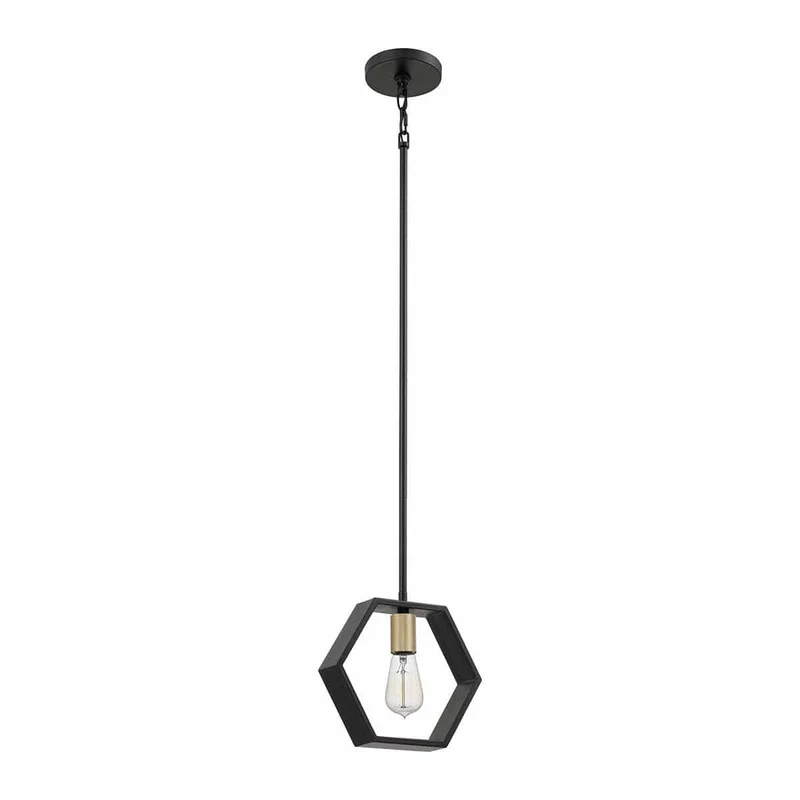 Suspension Noir Géométrique pour Chambre