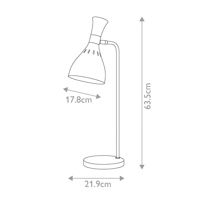 Lampe bureau blanc industriel