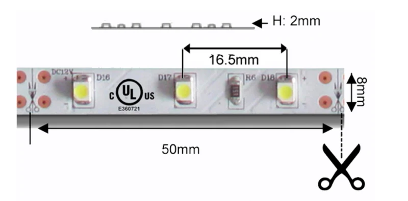 Ruban lumineux DEL NUT30 Blanc 5 Mètres