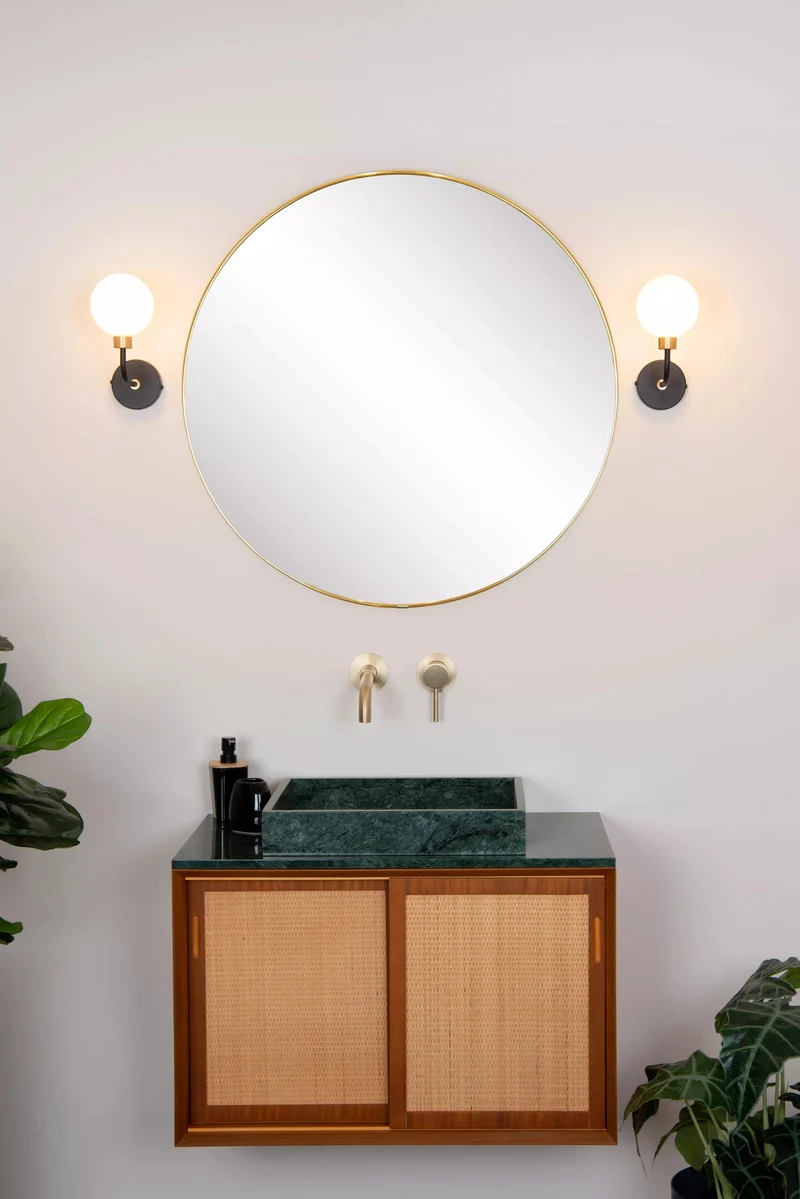 Lampe murale noir salle de bain