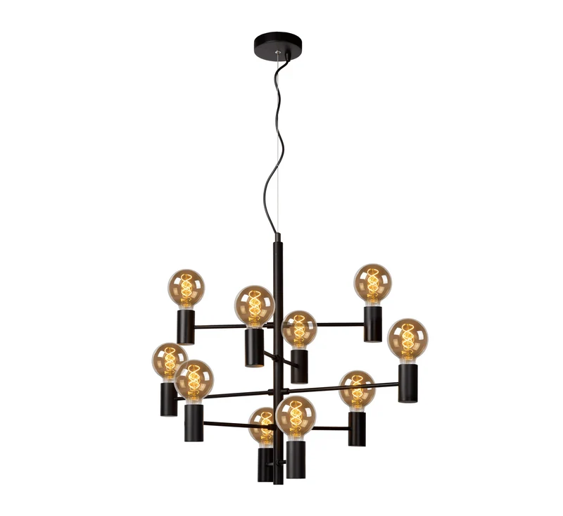 Lustre noir 10 lampes Salle a Manger