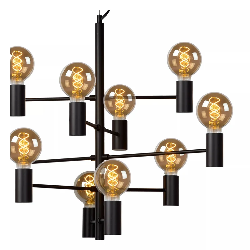 Lustre noir 10 lampes Salle a Manger