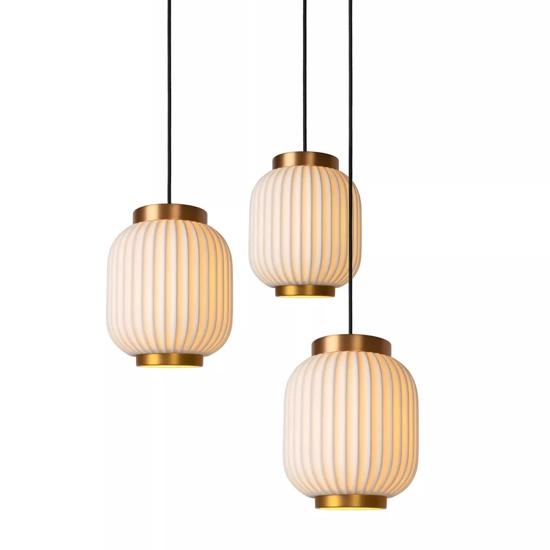 Suspensions lanternes blanc pour Salon