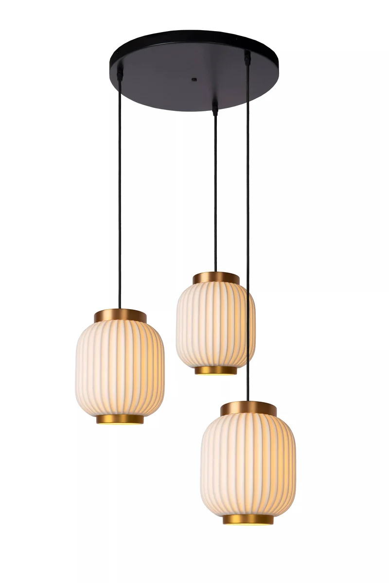 Suspensions lanternes blanc pour Salon