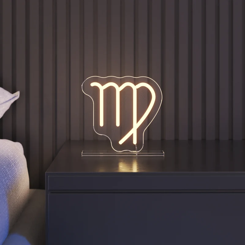 Vierge, signe en néon LED