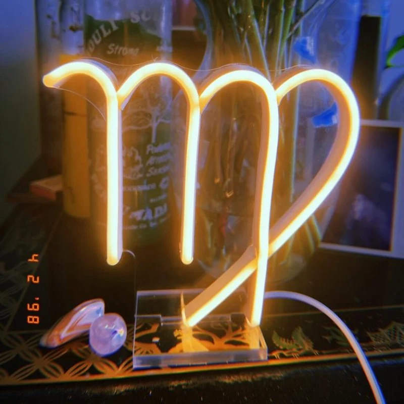 Vierge, signe en néon LED
