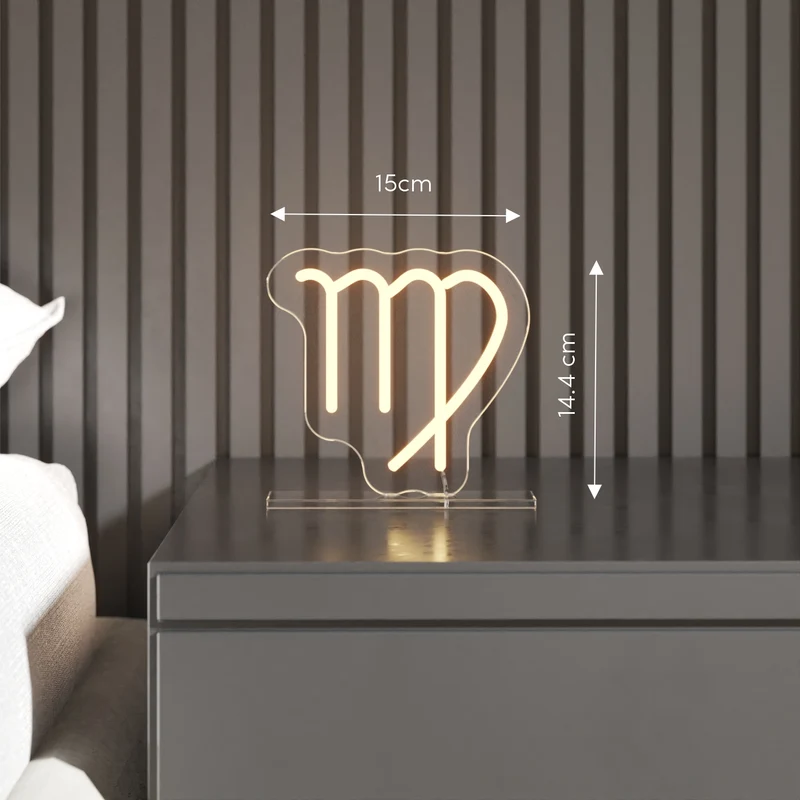 Vierge, signe en néon LED