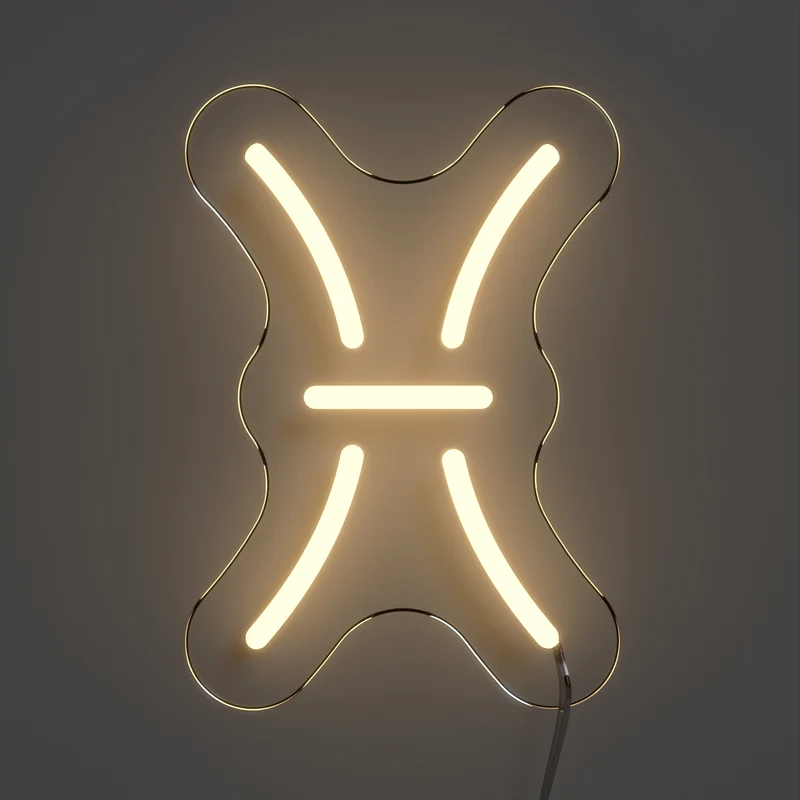 Poissons, signe en néon LED
