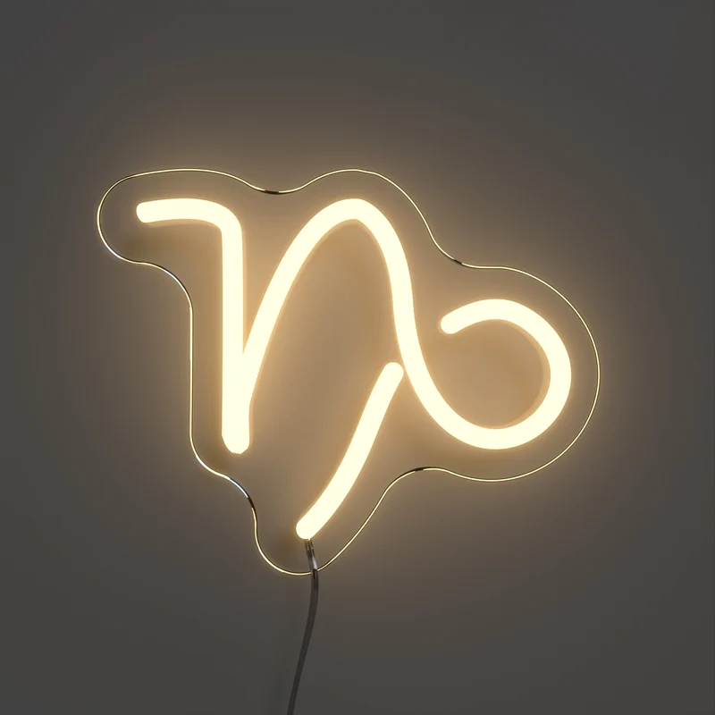 Capricorne, signe en néon LED