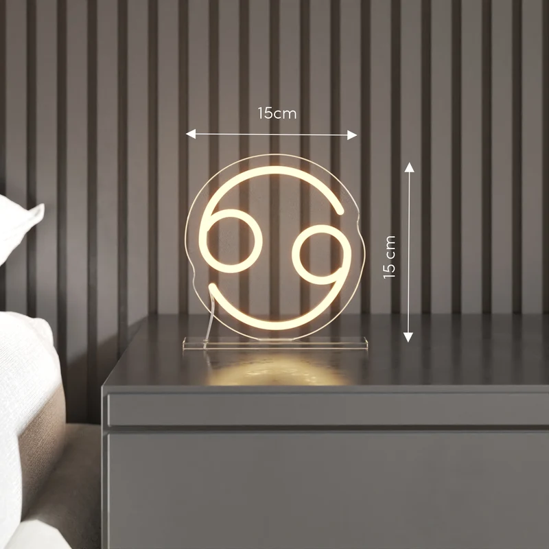 Cancer, signe en néon LED