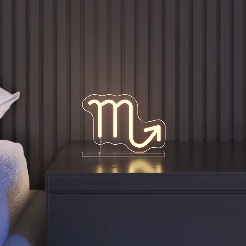 Scorpion, signe en néon LED