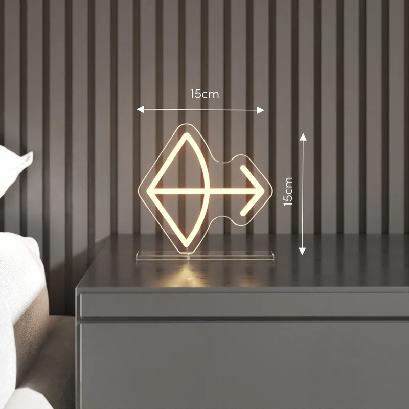 Sagittaire, signe en néon LED