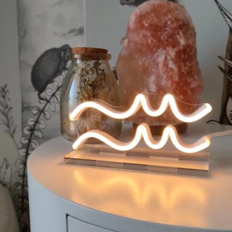 Verseau, signe en néon LED