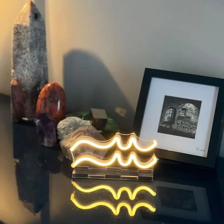 Verseau, signe en néon LED
