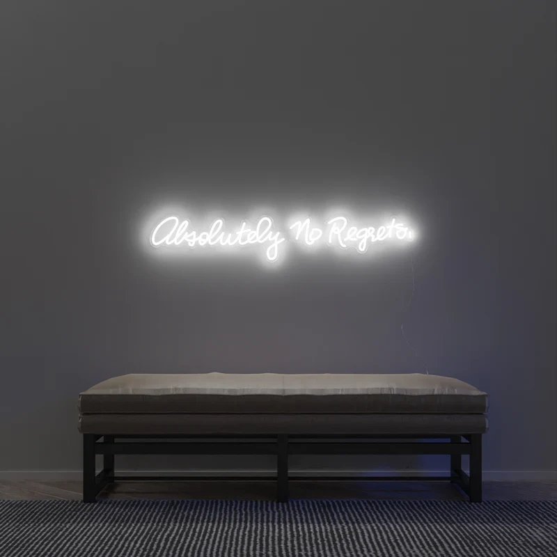 Absolutely no regrets by Madonna, Signe en néon LED
