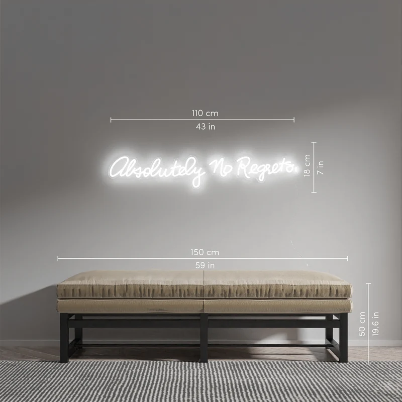 Absolutely no regrets by Madonna, Signe en néon LED