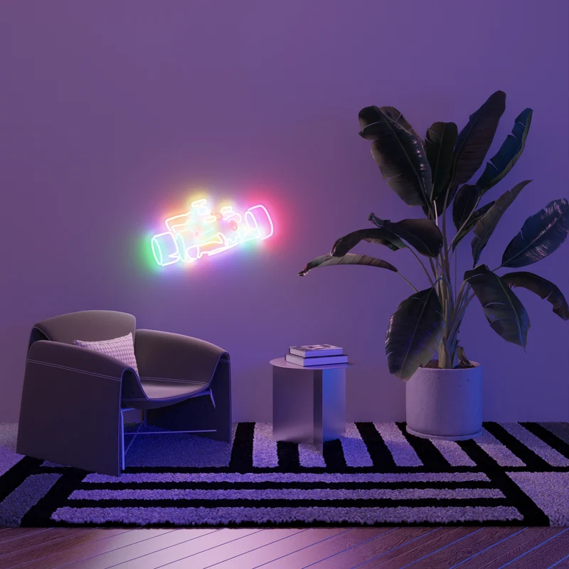 Racer by Yoni Alter, signe en néon LED