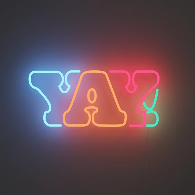 YAY! by Yoni Alter, signe en néon LED