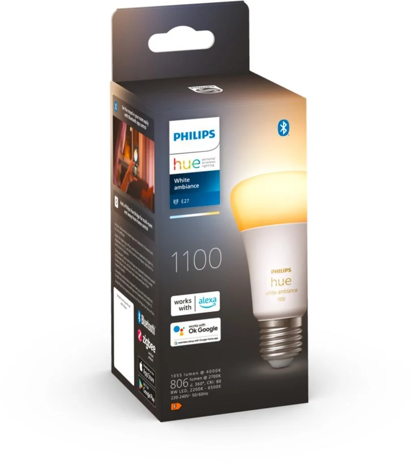 Philips Hue White Ambiance A60 E27 - 1100 lm, Bluetooth